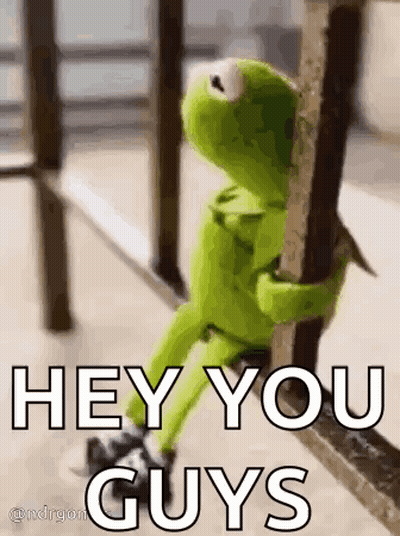 Kermit The Frog Sitting On Railing GIF