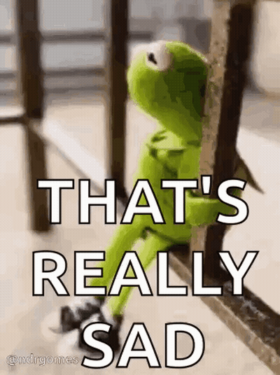 Kermit The Frog Sitting Sad GIF