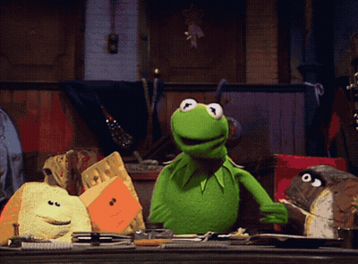 Kermit The Frog Sitting With Stuffed Animals GIF
