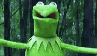 Kermit The Frog Standing In Forest GIF