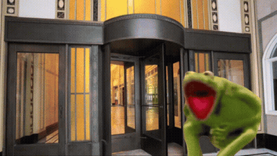 Kermit The Frog Standing With Mouth Open GIF