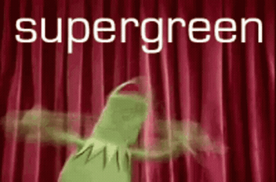Kermit The Frog Supergreen Red Curtain GIF