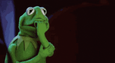Kermit The Frog Thinking Hand To Chin GIF