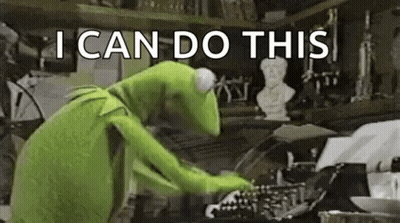 Kermit The Frog Typing Saying I Can Do This GIF