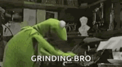 Kermit Typing Grinding Bro GIF