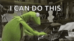 Kermit Typing I Can Do This GIF