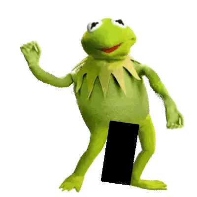 Kermit With Black Stripe Sticker