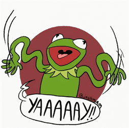 Kermit Yay Wiggly Hands GIF