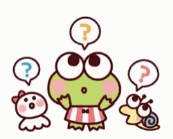 Keroppi And Friends Got Question In Their Head GIF