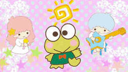 Keroppi And Little Twins Enjoy Singing GIF