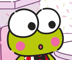 Keroppi With His Amazing Face Reaction GIF
