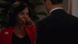 Kerry Washington Drinking Wine GIF