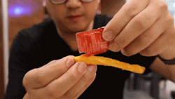 Ketchup Line On Fries GIF