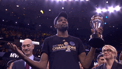 Kevin Durant Recieve The Mvp Trophy GIF