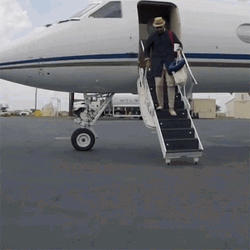 Kevin Gates Out Of The Plane Landed GIF