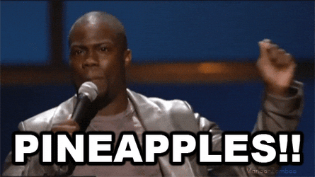 Kevin Hart Damn Shouting Pineapples GIF