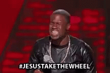 Kevin Hart Jesus Take The Wheel GIF