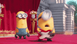 Kevin Minion Playing & Smashing Guitar GIF