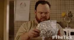 Kevin Wearing Tin Foil Hat GIF