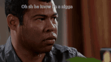 Key And Peele Sweating Oh Serious Stare No Blink GIF
