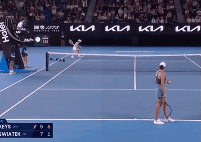 Keys Vs Swiatek Tennis Match 7-1 GIF