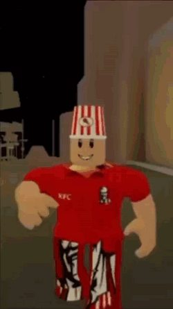 KFC Roblox Running Meme GIF