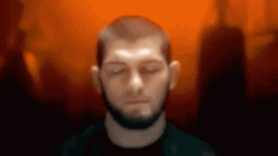 Khabib Opening Eyes GIF