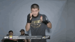 Khabib Practicing To Avoid Attacks GIF