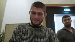 Khabib Smelling Her Hand GIF