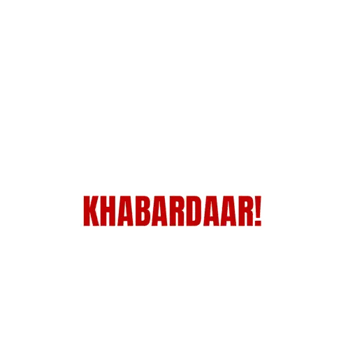 Khardaar Movie Poster With Man And Woman Holding Sword Sticker