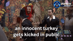 Kicked Turkey Meme GIF