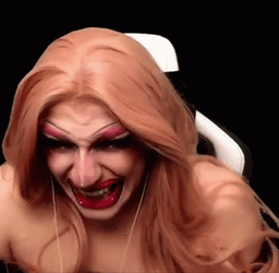 Kicking And Screaming Clown Makeup Streamer GIF