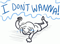 Kicking And Screaming I Don't Wanna Doodle Girl GIF