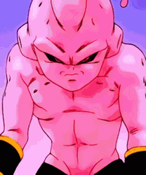 Kid Buu Blank Face Attack GIF