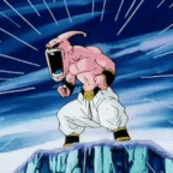 Kid Buu Screaming GIF