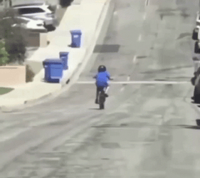 Kid Car Crash In The Trash GIF