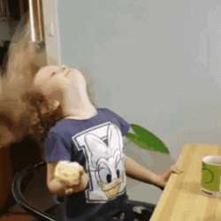 Kid Doing Head Bang Mosh Pit Move GIF