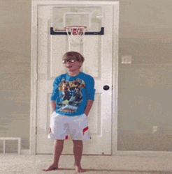 Kid Dunk Over Younger Brother GIF