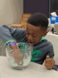 Kid Exciting Reaction Of Slime GIF