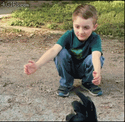 Kid Giving Big Hugs To Chickens GIF