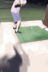 Kid Golf Swing GIF