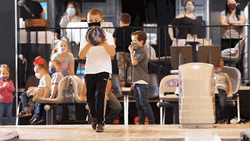 Kid Hitting All The Bowling Pin GIF