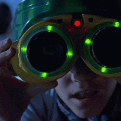 Kid Night Vision Binocular Sees Monster GIF