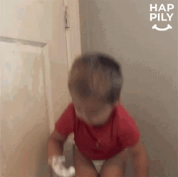 Kid Painting The Door GIF