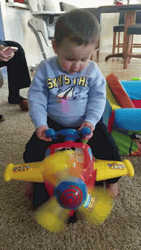 Kid Playing Small Plane Toy