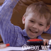Kid Pressing Easy Button GIF