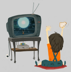 Kid Sending Energy For Spirit Bomb GIF