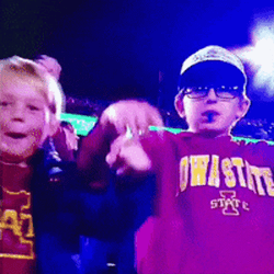 Kids Doing Hook Em Sign GIF