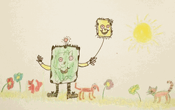 Kids Drawing Tumblr Flower GIF