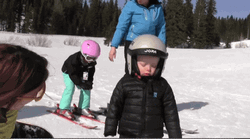 Kids Falling In Snow Fields GIF